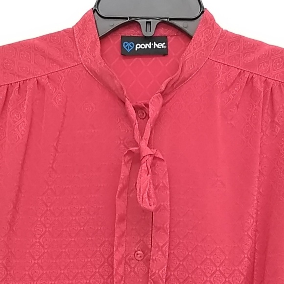 Women's Panther Blouse Medium Long Sleeve Button - Picture 6 of 7